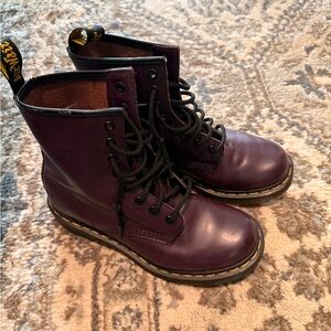 Dr. Martens Deep Purple Lace-Up Boots